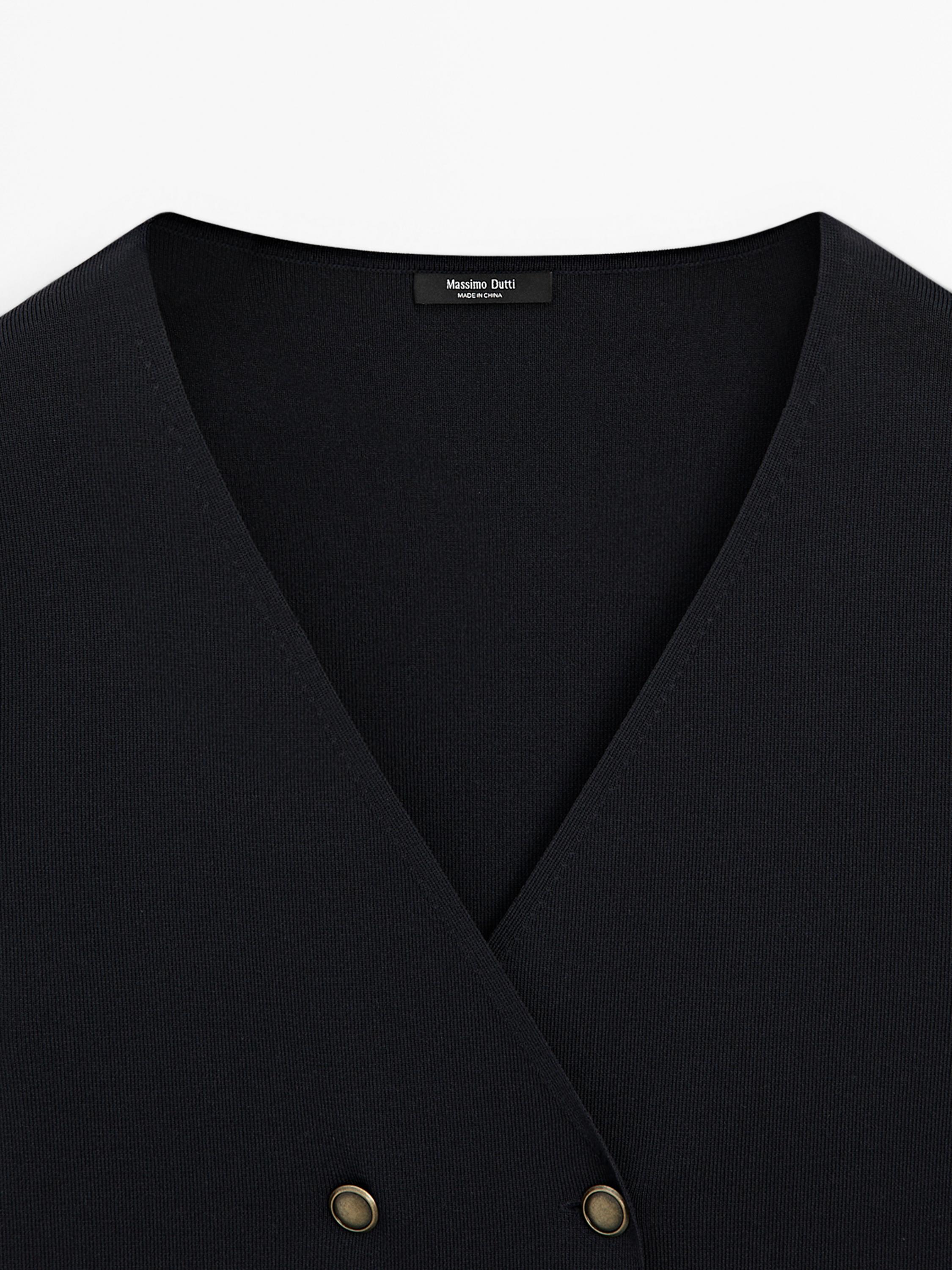 Short sleeve V-neck cardigan